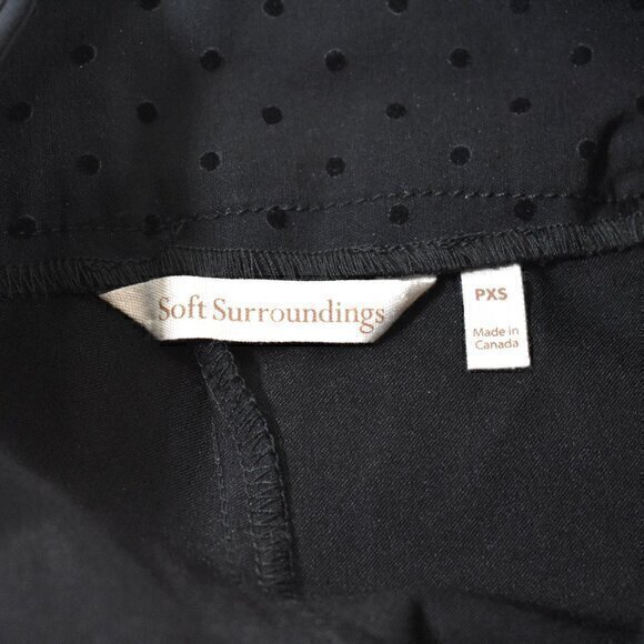 Soft Surroundings Perfect Ponte Straight Leg Flocked Dot Pants Size XS GUC - Picture 4 of 5